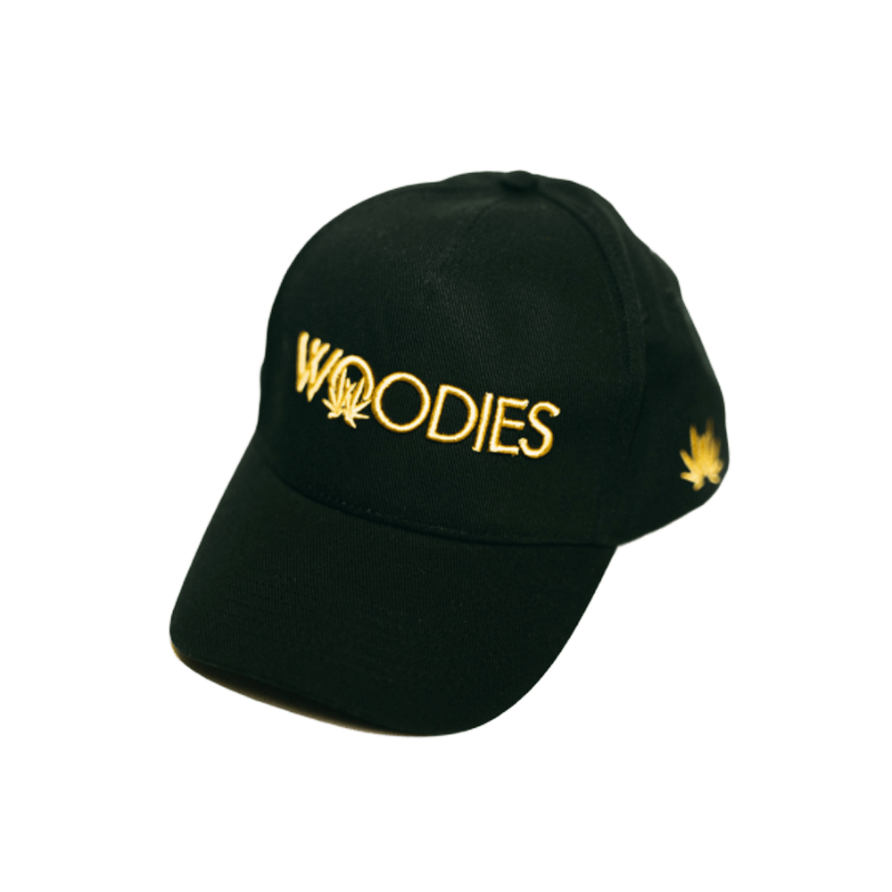 woodies cap text logo